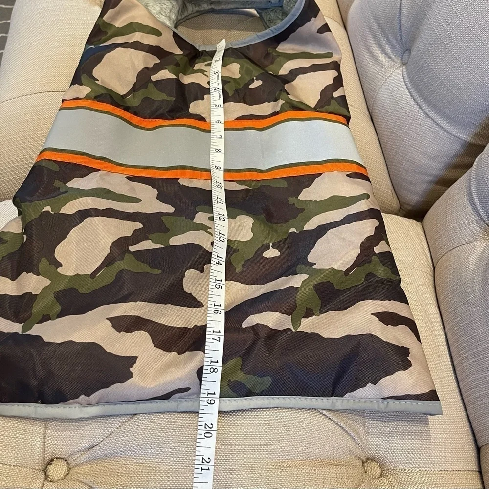 Top paw camouflage dog coat reflective fleece lined L